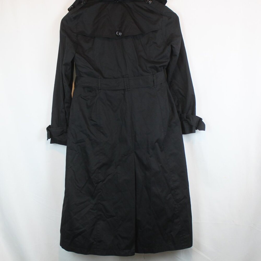 London Fog Heritage PS Black Long Trench Coat with Hood - Picture 2 of 16